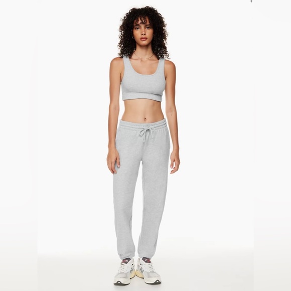 TNA Terry Fleece Boyfriend Sweatpant 2XS (Light Grey) - Picture 3 of 4